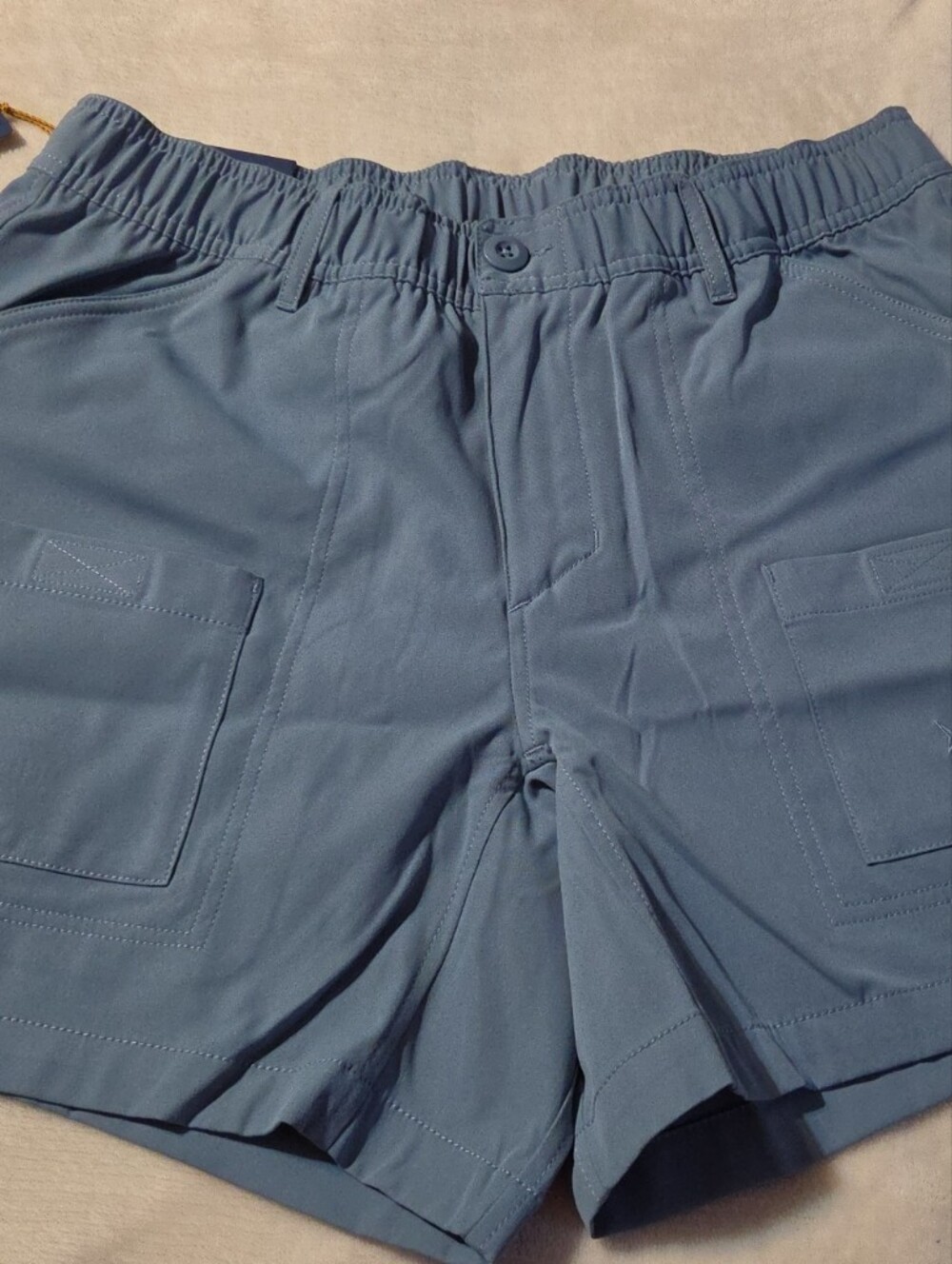 AFTCO Slate Blue Elastic-Waist Hybrid Shorts